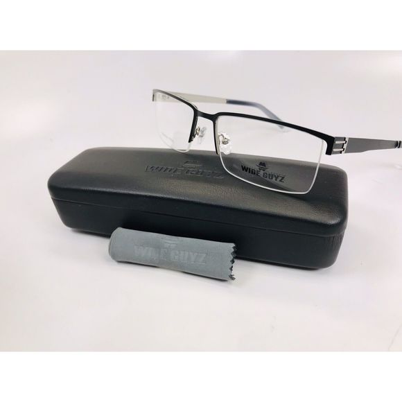 New Wide Guyz Black TONY Eyeglasses 60mm for The Stylish Large Man - Picture 2 of 13
